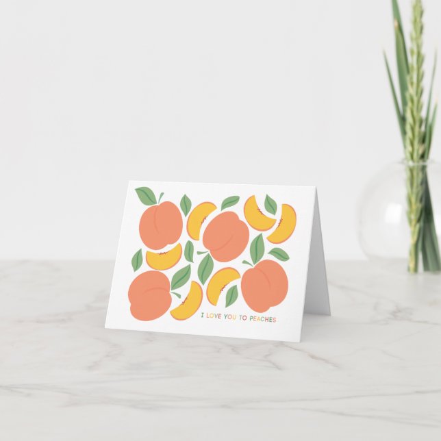 Tarjeta De Agradecimiento Te Amo A Peaches Valentcard (Anverso)