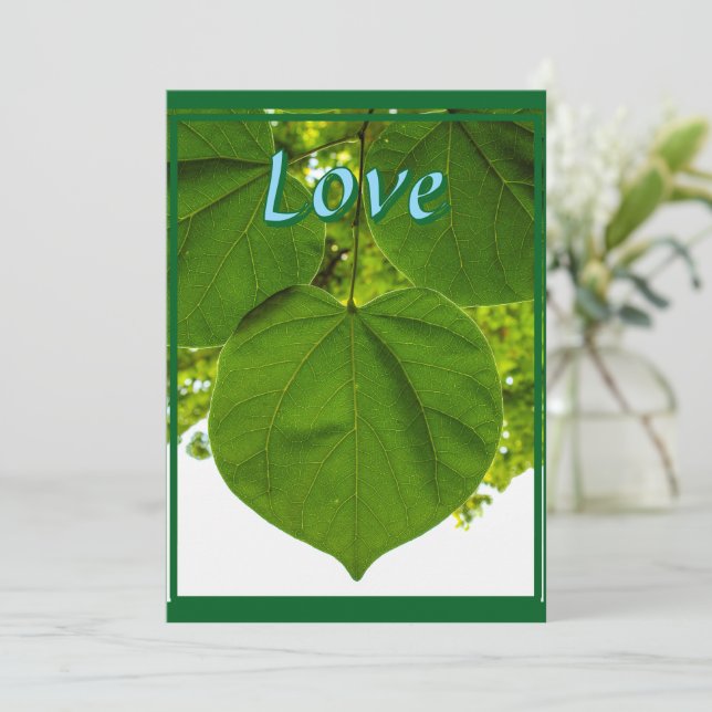 Tarjeta De Agradecimiento Te amo como los árboles aman el sol (Anverso de pie)