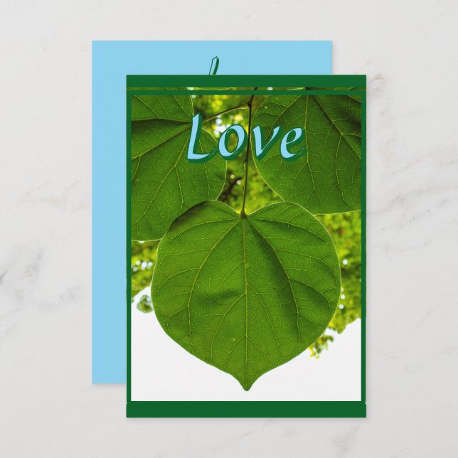 Tarjeta De Agradecimiento Te amo como los árboles aman el sol (Anverso / Reverso)