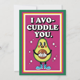Tarjeta De Agradecimiento Te Avo-Acaricio a ti, regalo de punny aguacate rom
