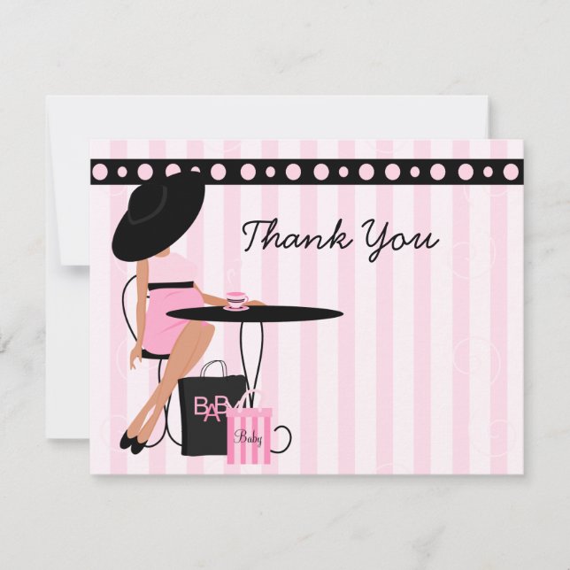 Tarjeta De Agradecimiento Té bebé (Anverso)