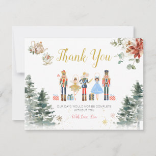 Tarjeta De Agradecimiento Té de Despedida de Soltera Cascanueces de Navidad
