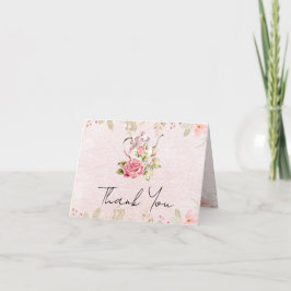 Tarjeta De Agradecimiento Té de Despedida de Soltera con Tetera Floral Agrad