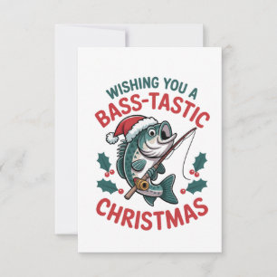 Tarjeta De Agradecimiento Te deseamos un Navidad grosero que pesca pescador