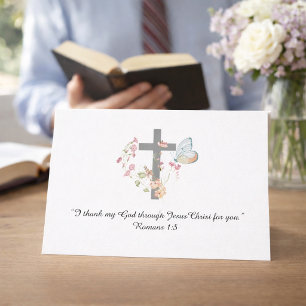 Tarjeta De Agradecimiento Te doy gracias a Dios por tu corazón de mariposa f