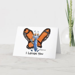 Tarjeta De Agradecimiento Te larvas tan MUSH Monarch Butterfly Valentine