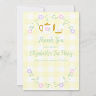 Tarjeta De Agradecimiento Té para dos niña cumpleaños 2