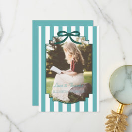 Tarjeta De Agradecimiento Teal Green Graduation