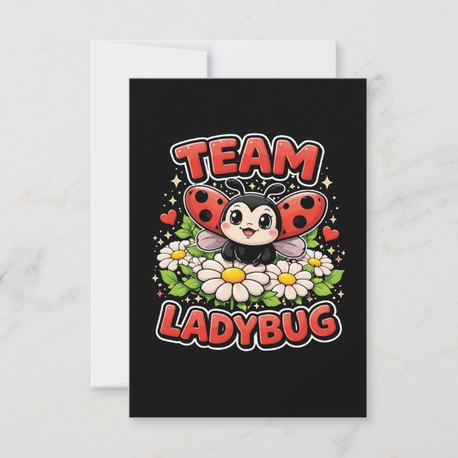 Tarjeta De Agradecimiento Team Ladybug (Anverso)