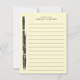 Tarjeta De Agradecimiento Teatro de música de Bassoon Woodwind