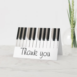 Tarjeta De Agradecimiento teclado piano gracias