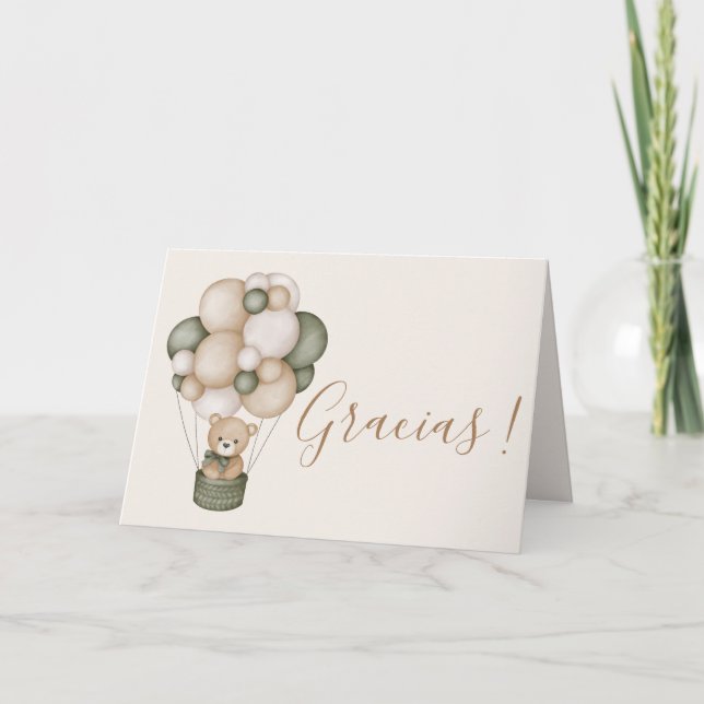 Tarjeta de Agradecimiento Teddy Bear (Anverso)