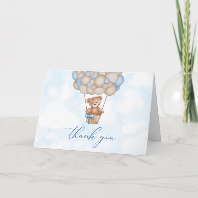 Tarjeta De Agradecimiento Teddy Bear Baby (Anverso)