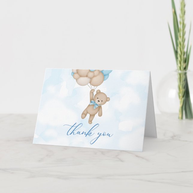 Tarjeta De Agradecimiento Teddy Bear Baby (Anverso)