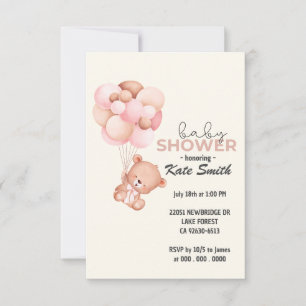 Tarjeta De Agradecimiento Teddy Bear Baby Baby Shower