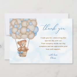 Tarjeta De Agradecimiento Teddy Bear Baby Shower