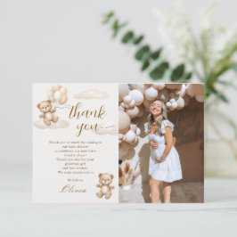 Tarjeta De Agradecimiento Teddy Bear Baby Shower Photo