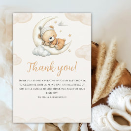 Tarjeta De Agradecimiento Teddy Bear Baby Shower Thank You Card