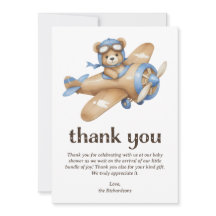 Teddy Bear Pilot Boy Baby Shower