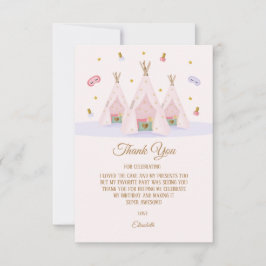 Tarjeta De Agradecimiento Teepee Spa Birthday Party