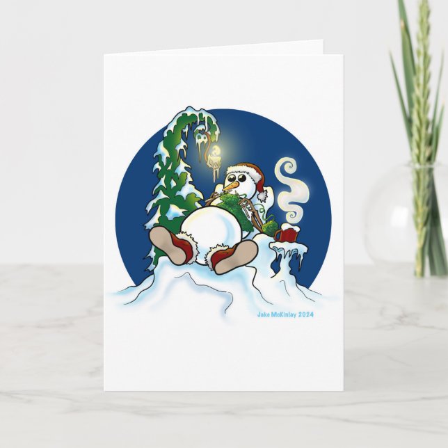 Tarjeta De Agradecimiento Tejido de nieve (Anverso)