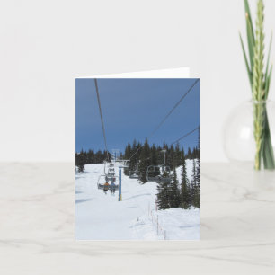 Tarjeta De Agradecimiento Telesilla en Big White, Estación de Esquí