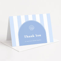 Tema costero de arco minimalista con rayas azules 