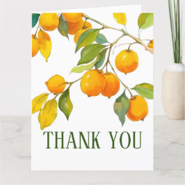 Tarjeta De Agradecimiento Tema de acuarela naranja Colores brillantes