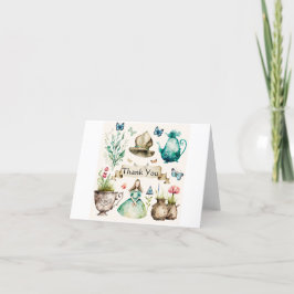 Tarjeta De Agradecimiento Tema de Alicia