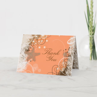 Tarjeta De Agradecimiento Tema de boda en la playa ~ gracias