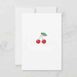 Tarjeta De Agradecimiento Tema de cereza, diseño de cereza