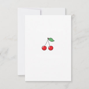 Tarjeta De Agradecimiento Tema de cereza, diseño de cereza