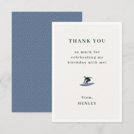 Tarjeta De Agradecimiento Tema de cumpleaños de surfing genial