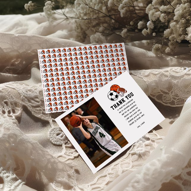 Tarjeta De Agradecimiento Tema de Cumpleaños Deportivo Niño Cumple 2 Años (Subido por el creador)