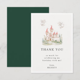 Tarjeta De Agradecimiento Tema de fiesta de cumpleaños del castillo del drag