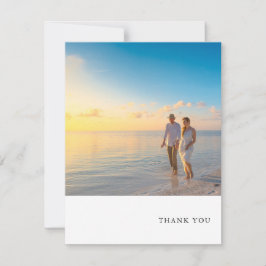 Tarjeta De Agradecimiento Tema de Foto Simple para Boda