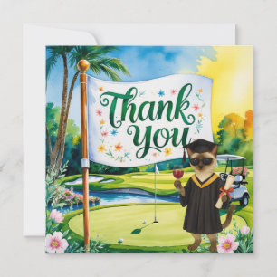 Tarjeta De Agradecimiento Tema de graduación de golf