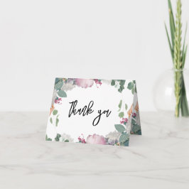 Tarjeta De Agradecimiento Tema de la boda floral