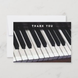 Tarjeta De Agradecimiento Tema de la música piano