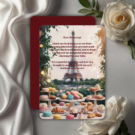 Tarjeta De Agradecimiento Tema de la revista Paris Patisseries Macaroons
