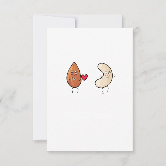 Tarjeta De Agradecimiento Tema de nueces, almendra y anacardo (Anverso)