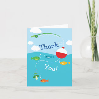 Tarjeta De Agradecimiento Tema de pesca Baby Shower para pescadores