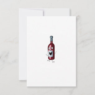 Tarjeta De Agradecimiento tema de vino, vino tinto, botella de vino