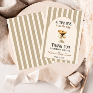 Tarjeta De Agradecimiento Tema del café Espresso Martini Bow Baby Shower