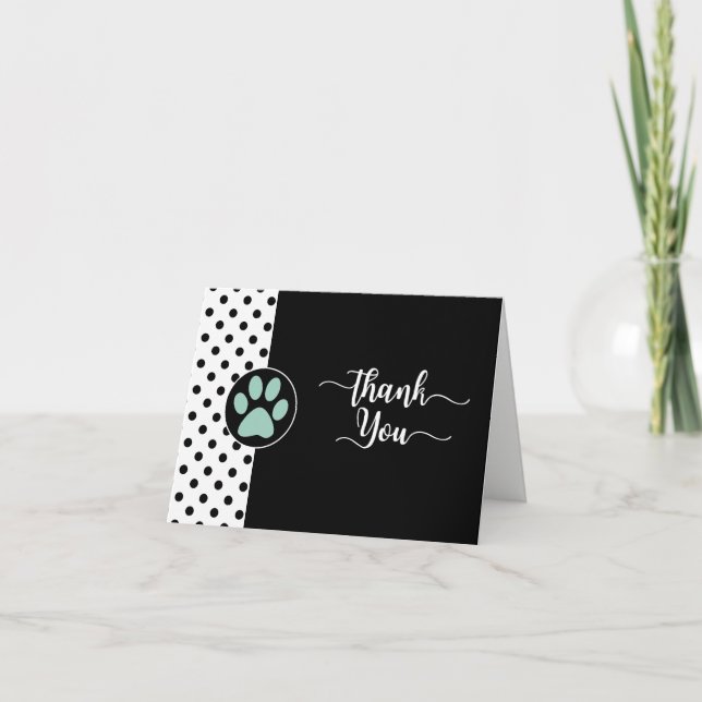 Tarjeta De Agradecimiento Tema mascota Gracias (Anverso)