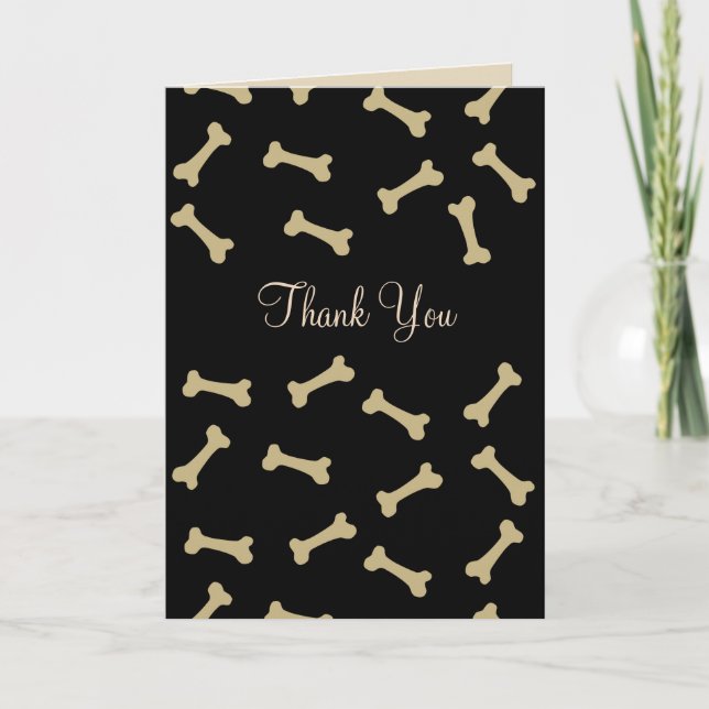 Tarjeta De Agradecimiento Tema mascota Gracias Cartas (Anverso)