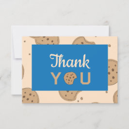 Tarjeta de agradecimiento temática de cookies