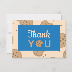 Tarjeta de agradecimiento temática de cookies