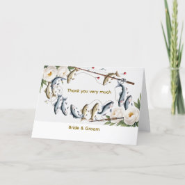 Tarjeta De Agradecimiento Temática de los Bodas de pescado para los amantes 