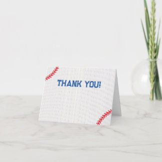Tarjeta de agradecimiento temática del béisbol